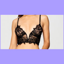 Load image into Gallery viewer, Black Lace Me Bralette