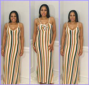 Peek A Boo Stripe Maxi